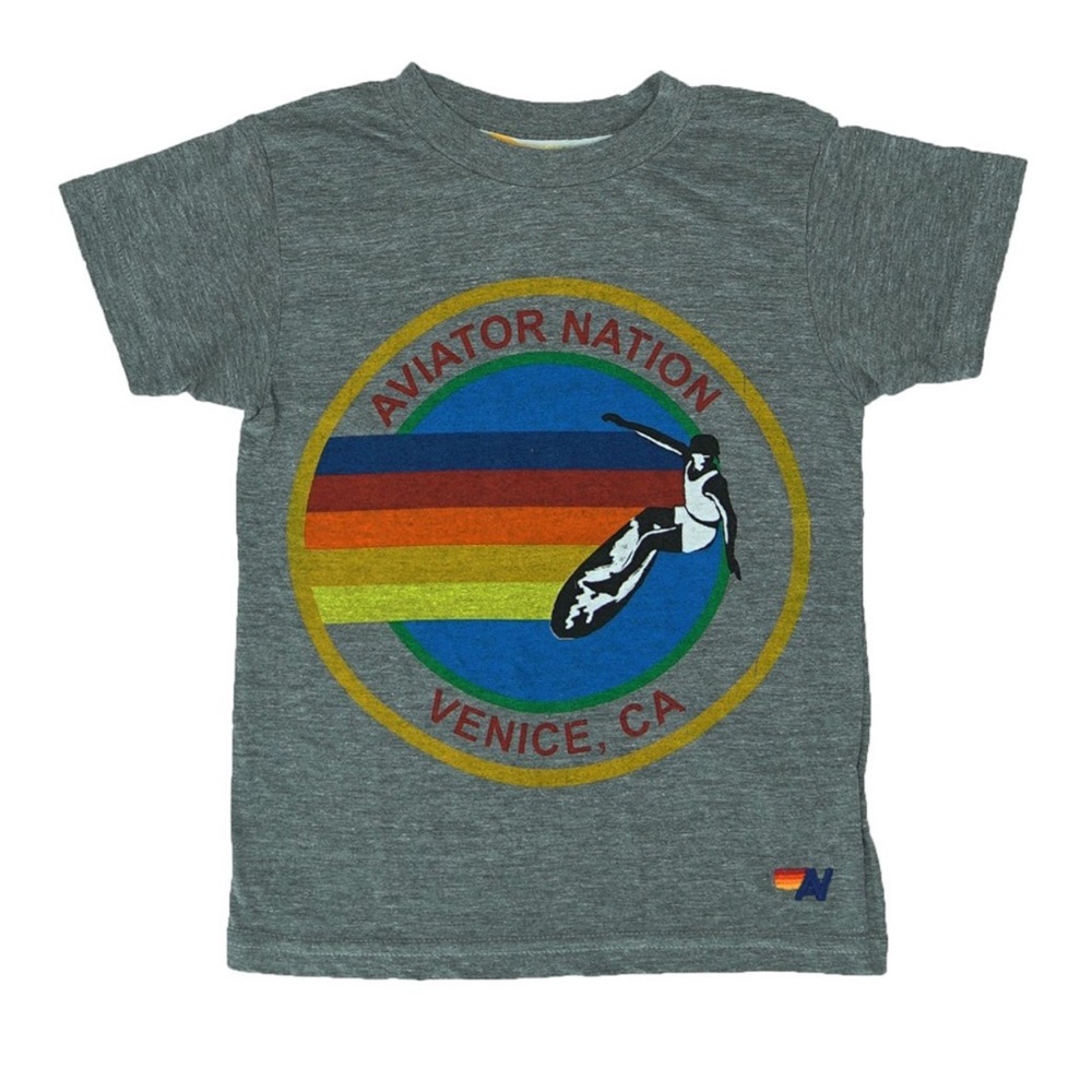 Aviator Nation kids size 4 gray t-shirt